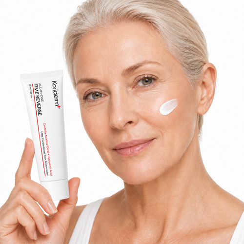 Koriderm Time Reverse Cream in use